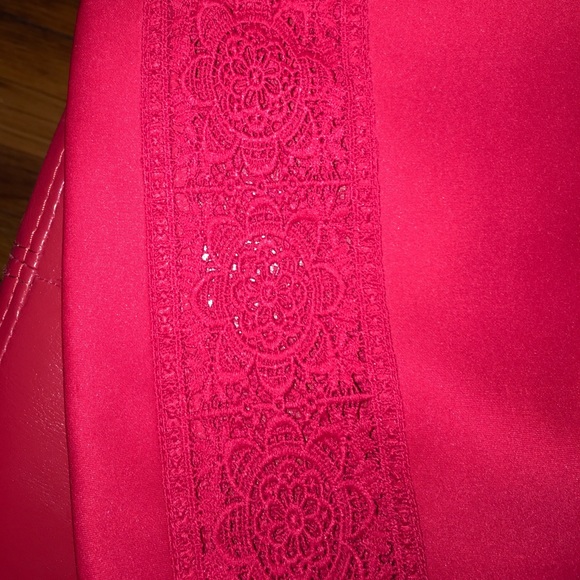 Blue Rain Elegant Scalloped-Edge Red Skirt - Picture 6 of 8